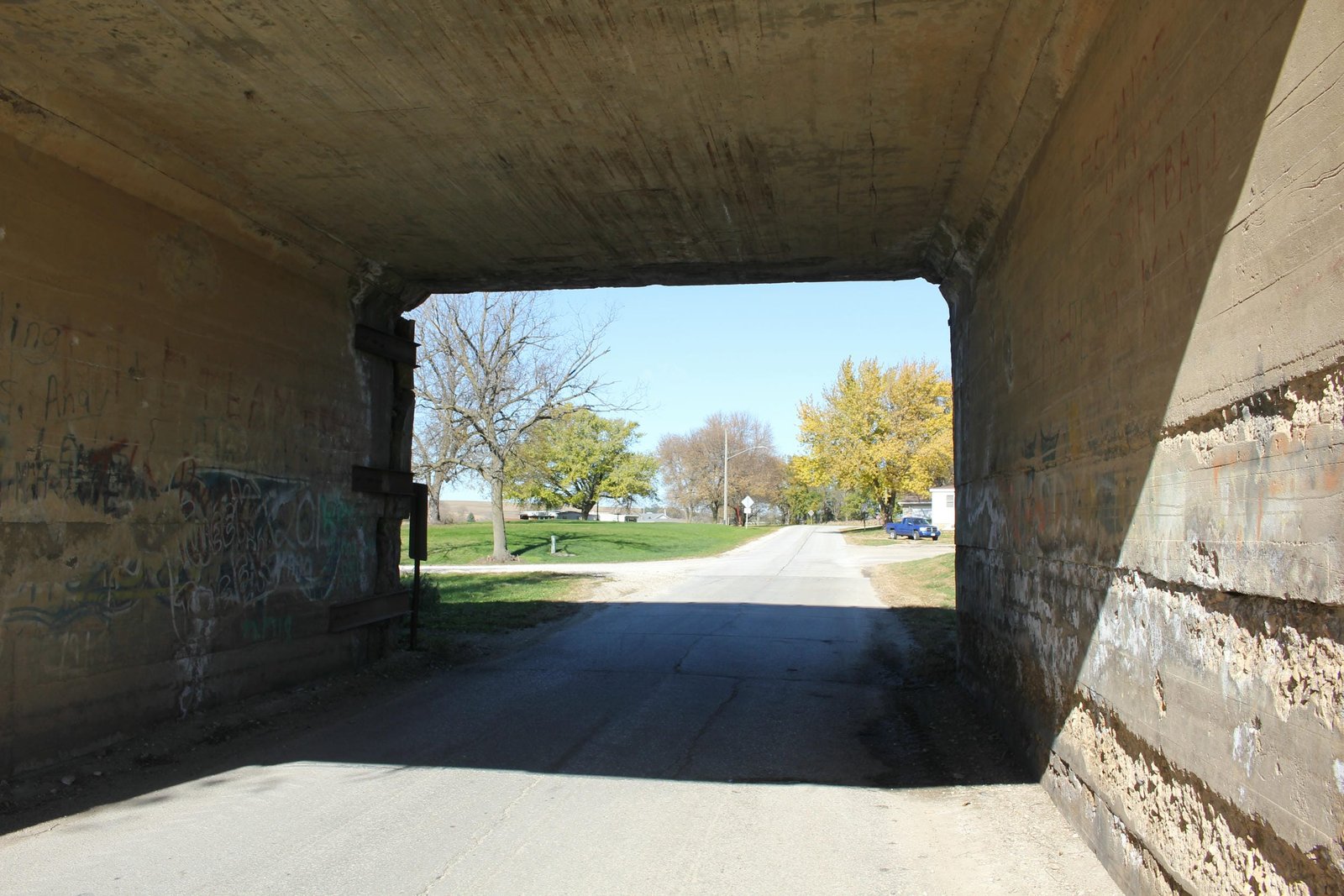 Under bridge